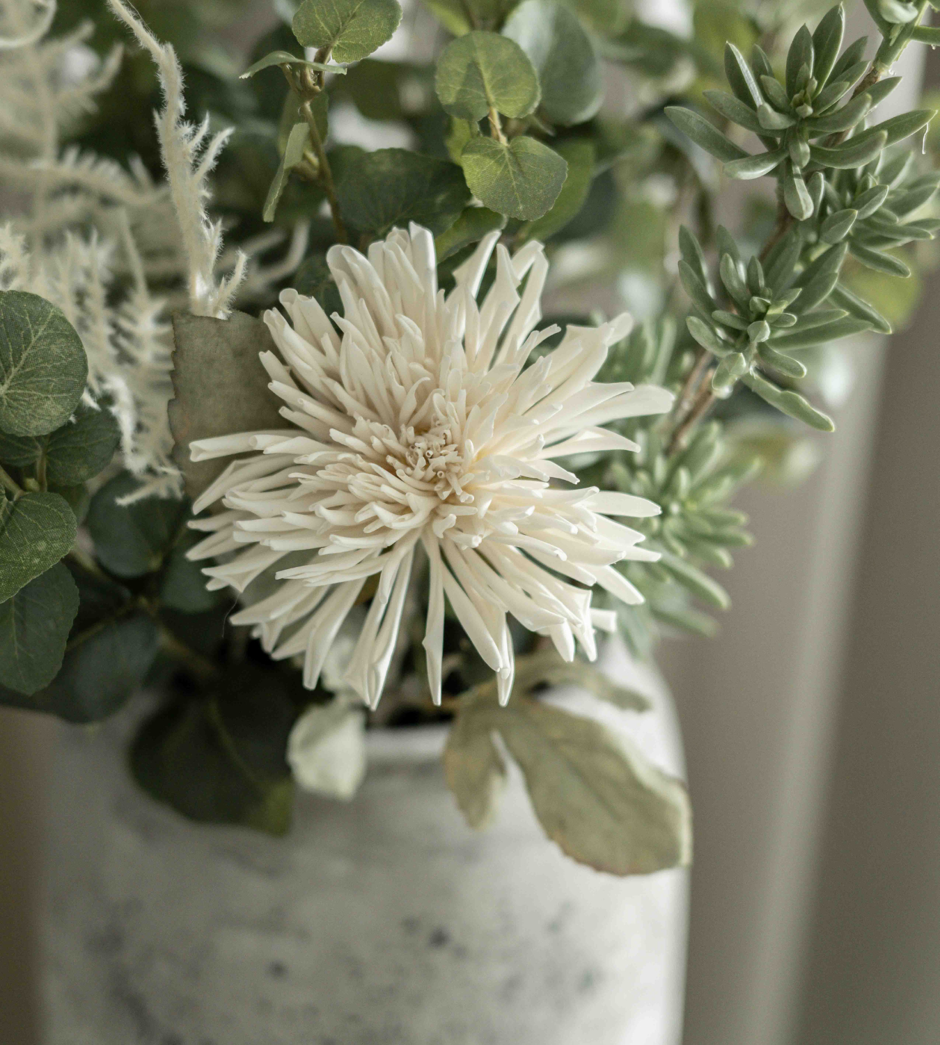 Tall Distressed Stone Vase