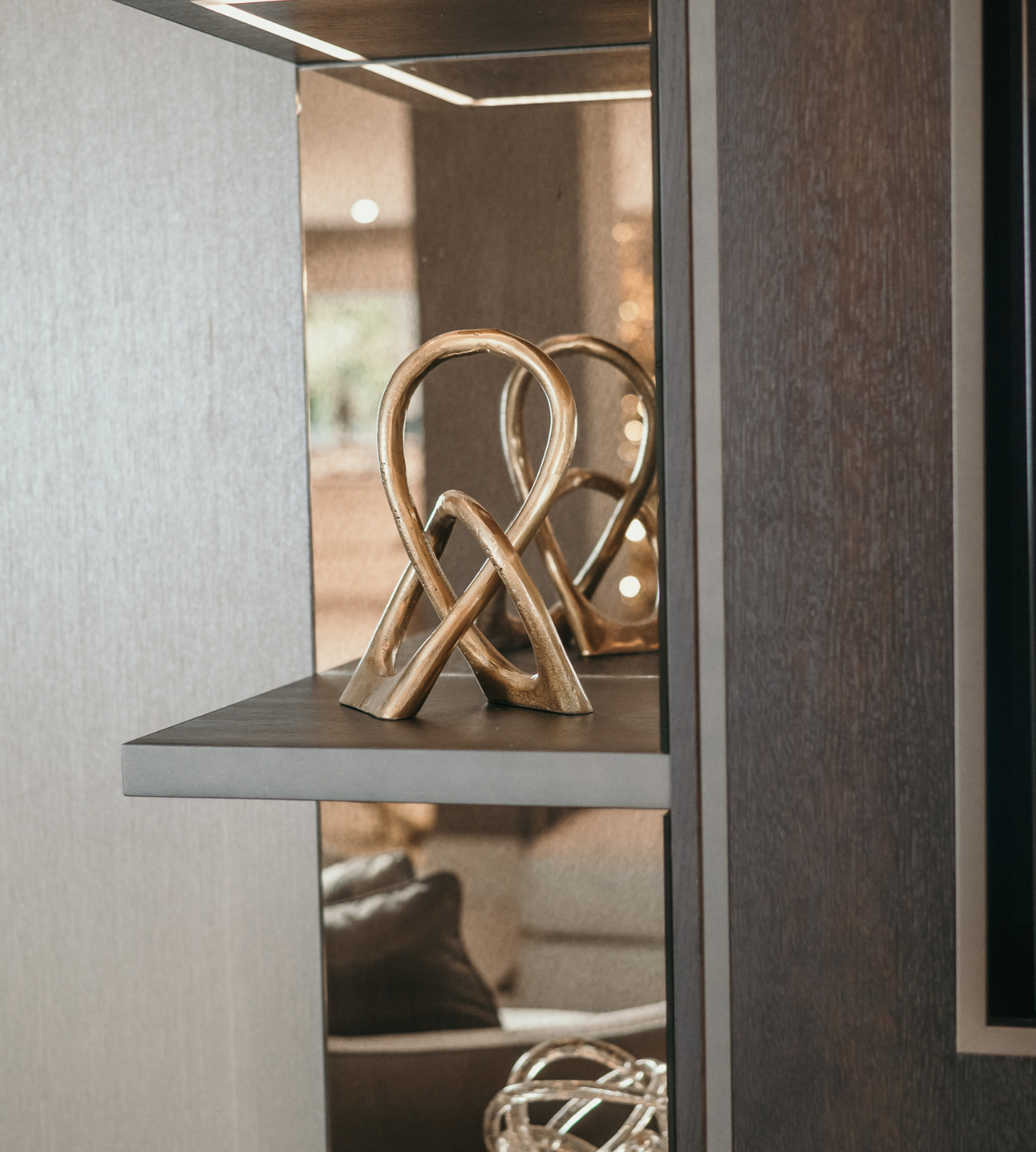 Antique Gold Loop Sculpture