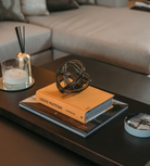 Hand Blown Grey Stripe Glass Knot Ornament