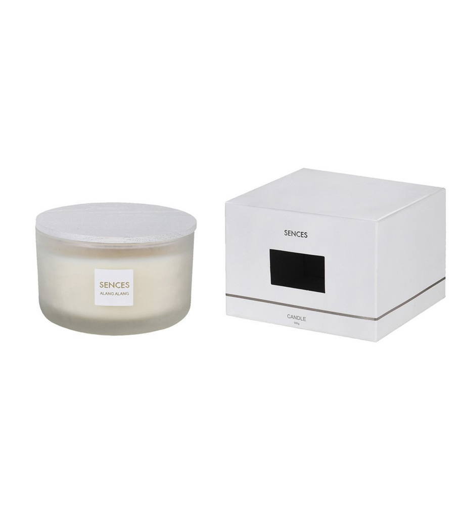 Sences White Alang Alang Lidded 4 Wick Candle