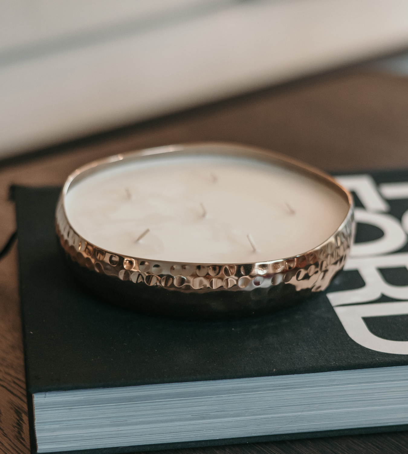 Small Rose Gold Orange Bergamot Candle in Gift Box