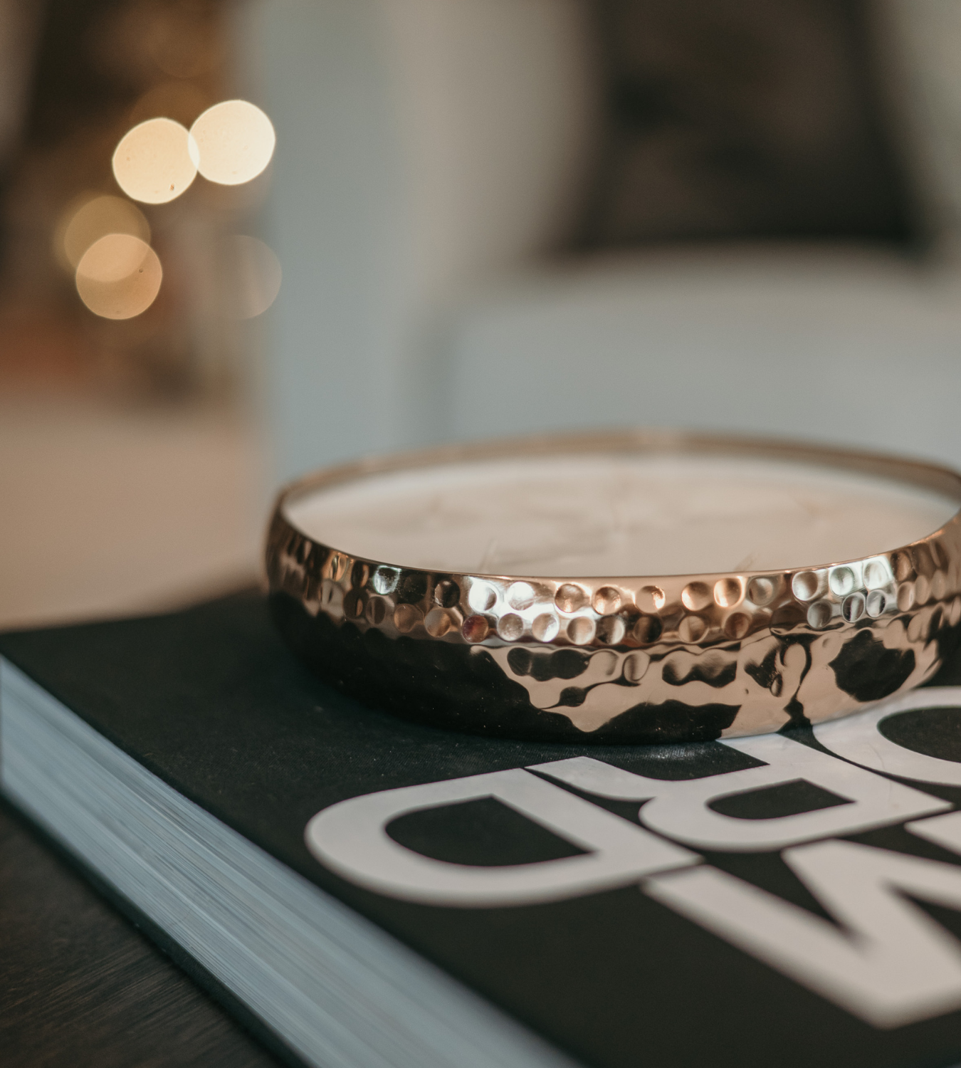 Small Rose Gold Orange Bergamot Candle in Gift Box