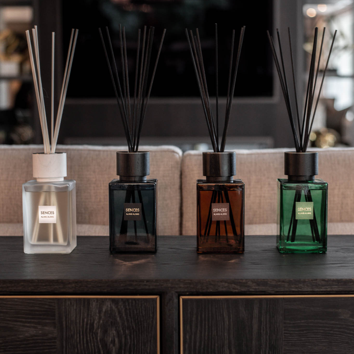 Sences Best-Selling Reed Diffuser Set — Citrus, Amber, White & Onyx 50 ...