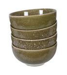 Set of 12 Pujol Green Ceramic Dinner Set