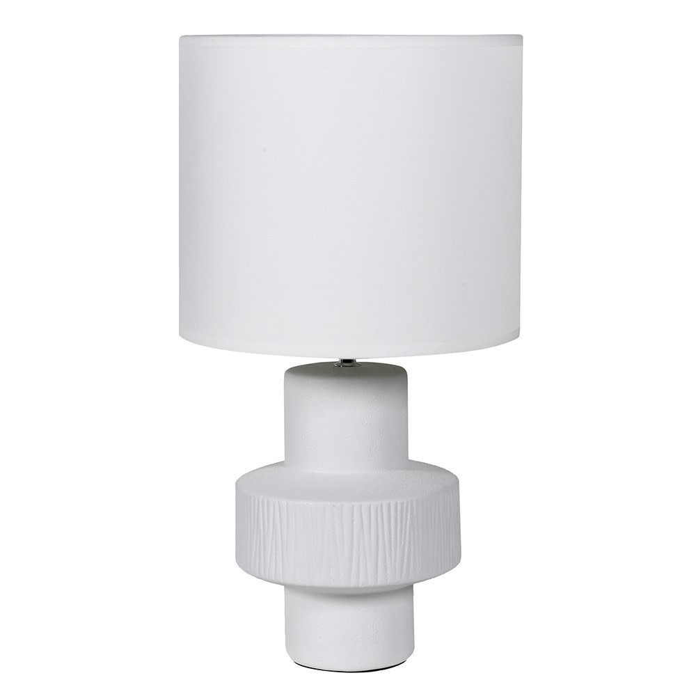 Ivory Table Lamp with Linen Shade