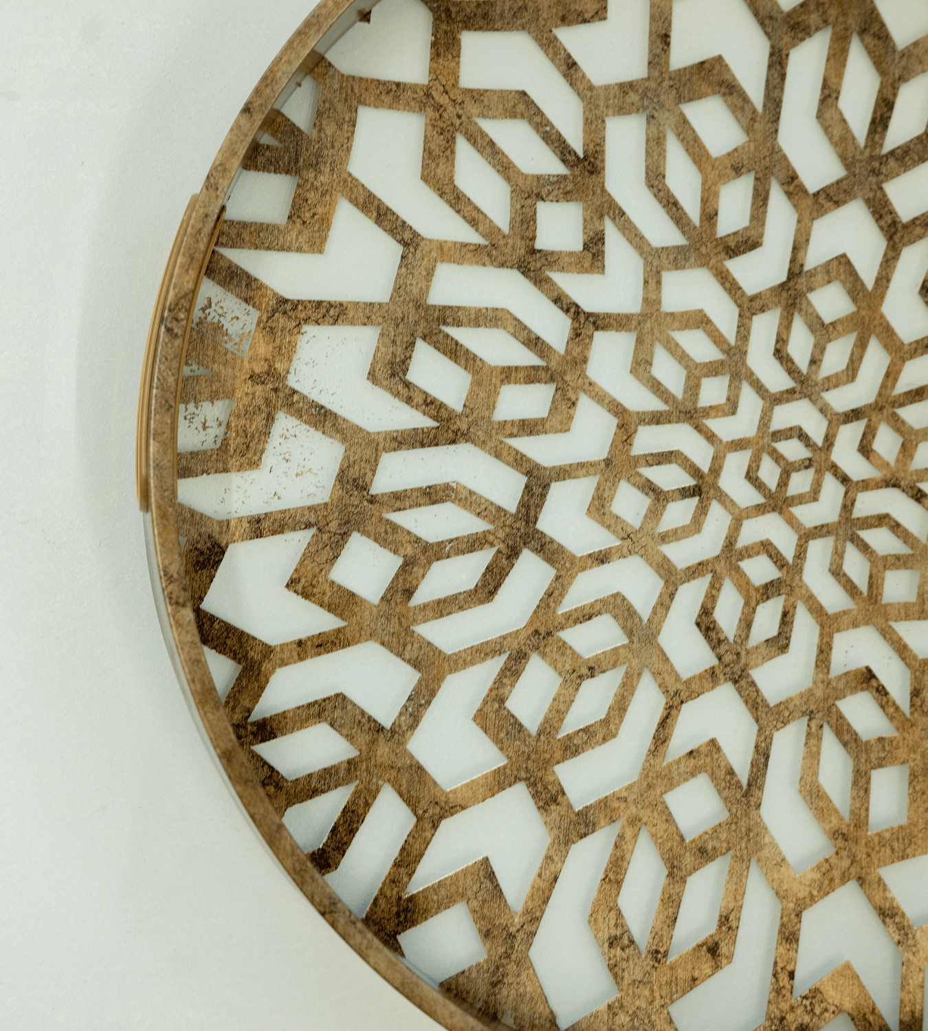 Antique Gold Mosaic Tray