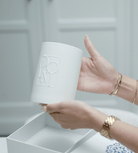 Dolni Large White Ceramic 600g Amber & Patchouli Candle