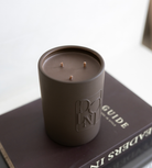Dolni Large Brown Ceramic 600g Tobacco & Oud Candle