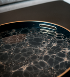 Indigo Blue and Gold Mottled Effect Tray