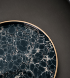 Indigo Blue and Gold Mottled Effect Tray