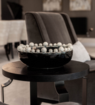 Black and Cream Ceramic Bobble Edged Bowl