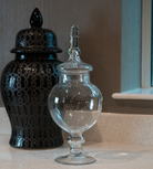 Clear Glass Bonbon Jar with lid
