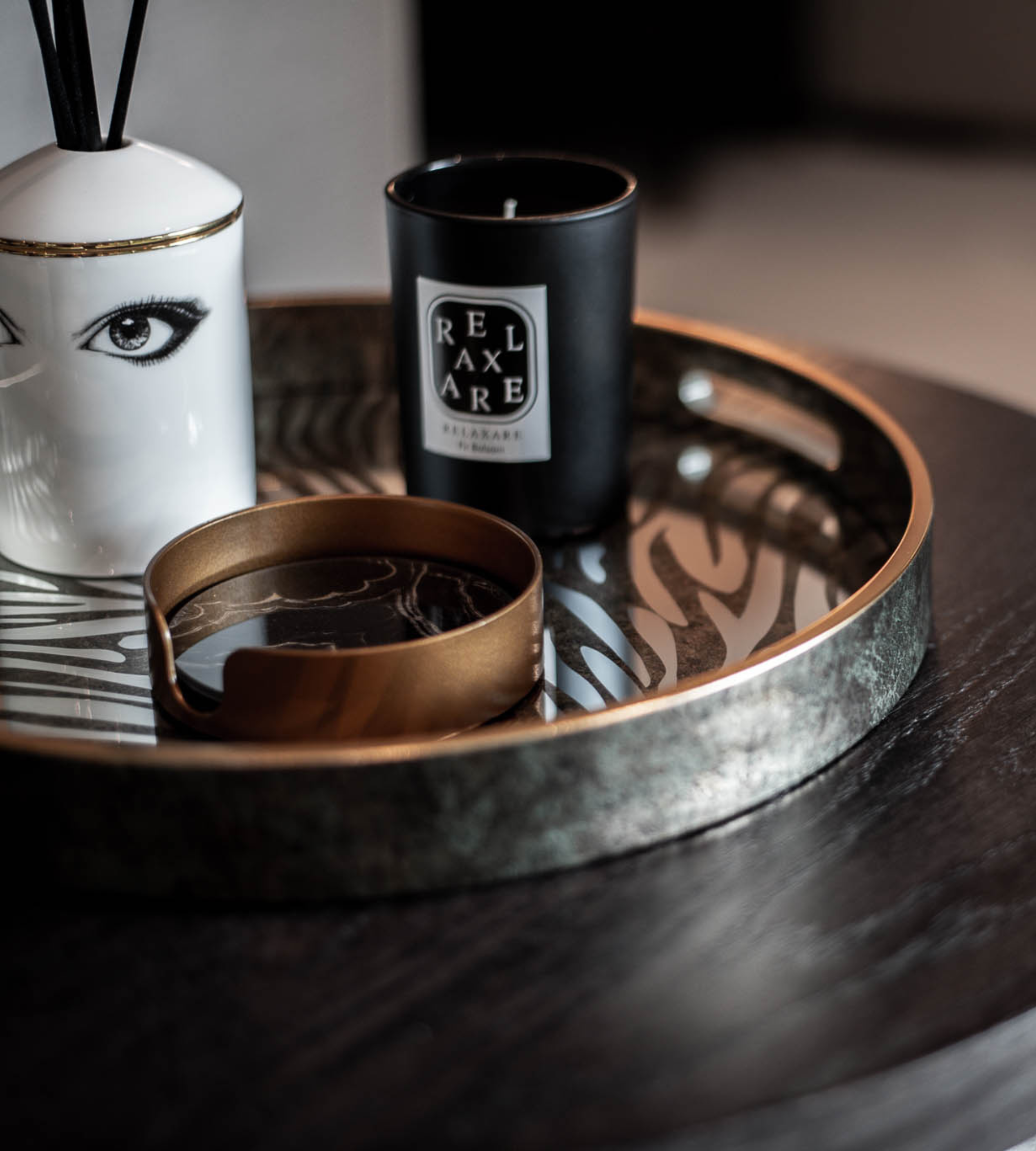 Zebra Pattern Antique Decorative Tray