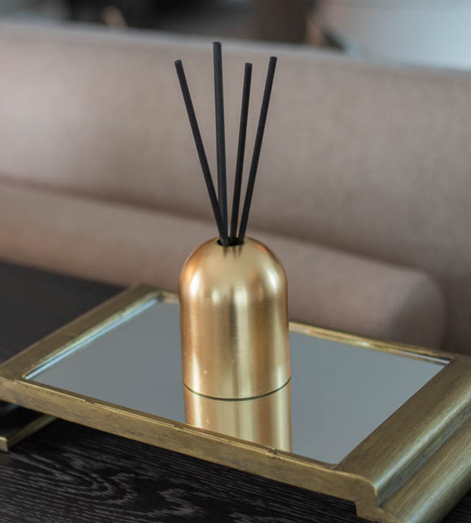 'White Sandalwood' Gold Metal Diffuser | Chloe Jade Home
