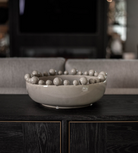 Cream Ceramic Bobble Edged Bowl