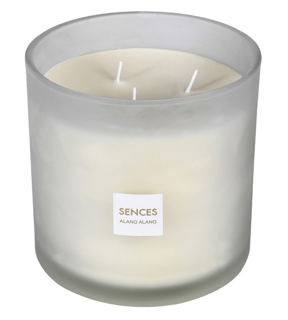 Large White Sences 3 Wick Candle