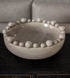 Cream Ceramic Bobble Edged Bowl