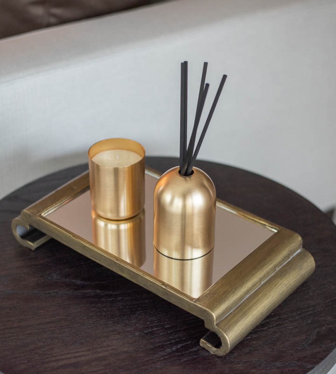 'White Sandalwood' Gold Metal Diffuser | Chloe Jade Home
