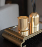 'White Sandalwood' Matte Gold Candle