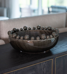 Black Ceramic Bobble Edged Bowl