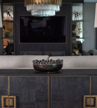 Black Ceramic Bobble Edged Bowl