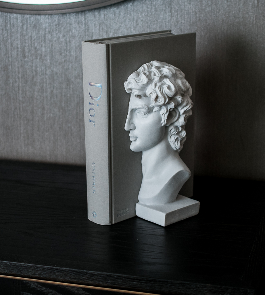 Black and White Male Bust Bookends
