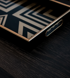 Art Deco Black and Gold Square Tray
