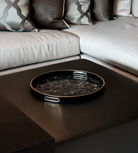 Indigo Blue and Gold Mottled Effect Tray