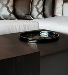 Indigo Blue and Gold Mottled Effect Tray