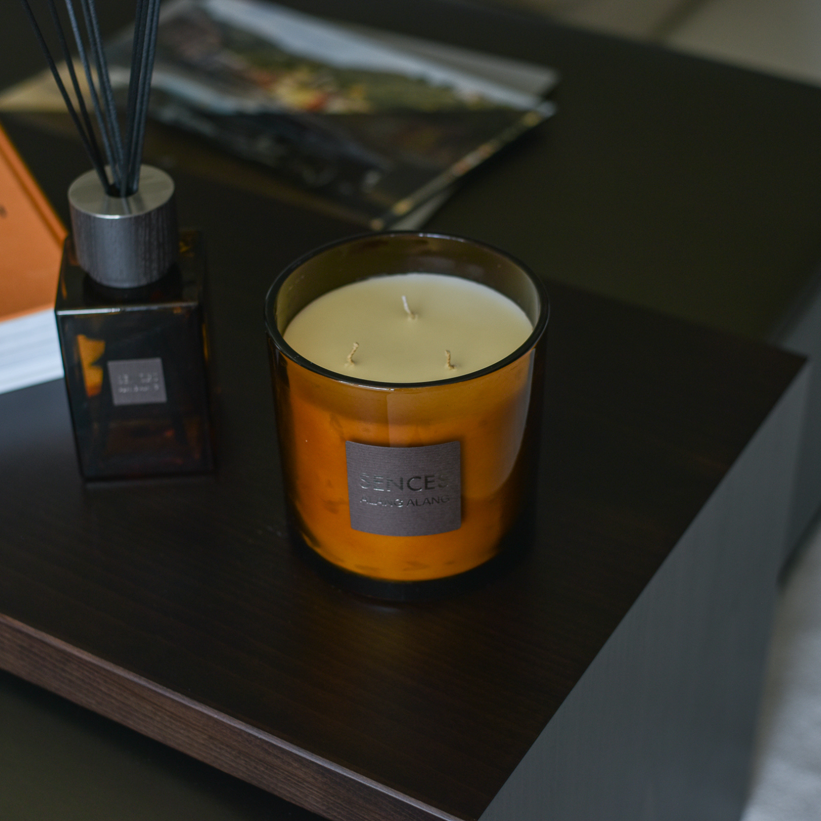 Large Moroccan Amber Sences 3 Wick Candle