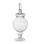 Clear Glass Bonbon Jar with lid