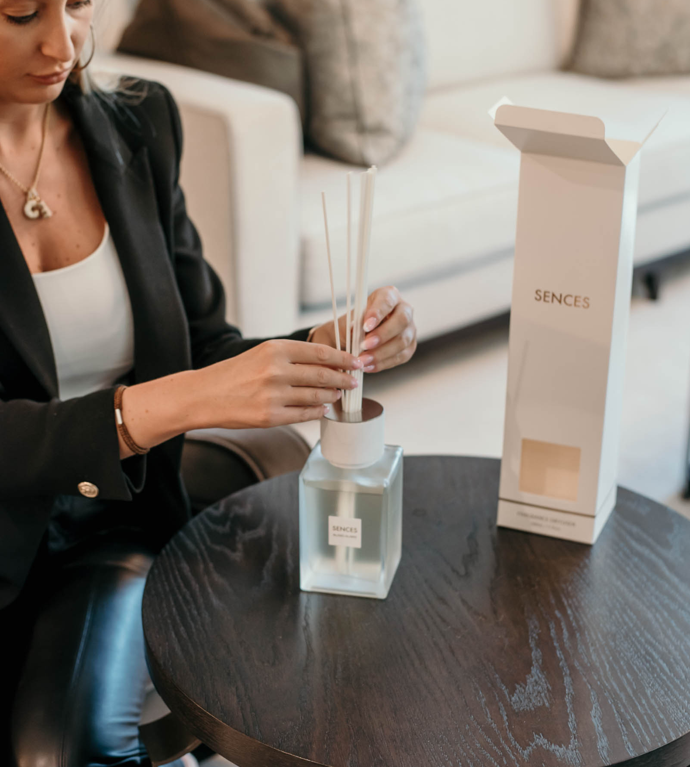 Large White Alang Alang Reed Diffuser